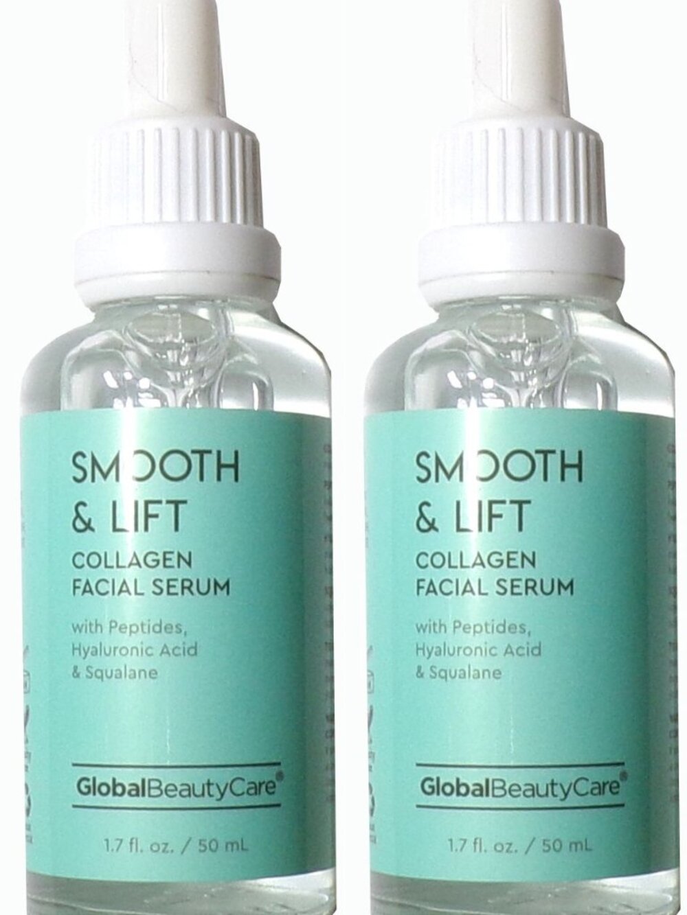 Global Beauty Care Smooth & Lift Collagen Facial Serum with Peptides (Set of 2)